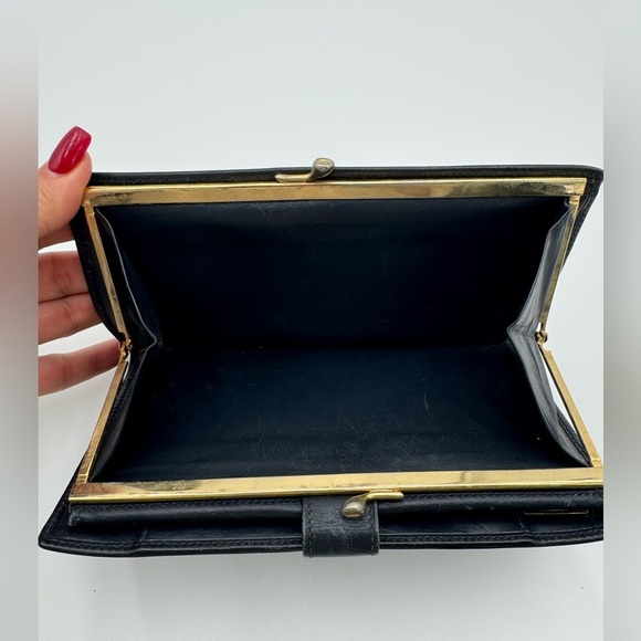 Rare Vintage GUCCI Trifold  Navy & Cream Wallet - Picture 11 of 13